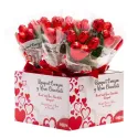 Bouquet de coeurs et roses chocolat 8x30g